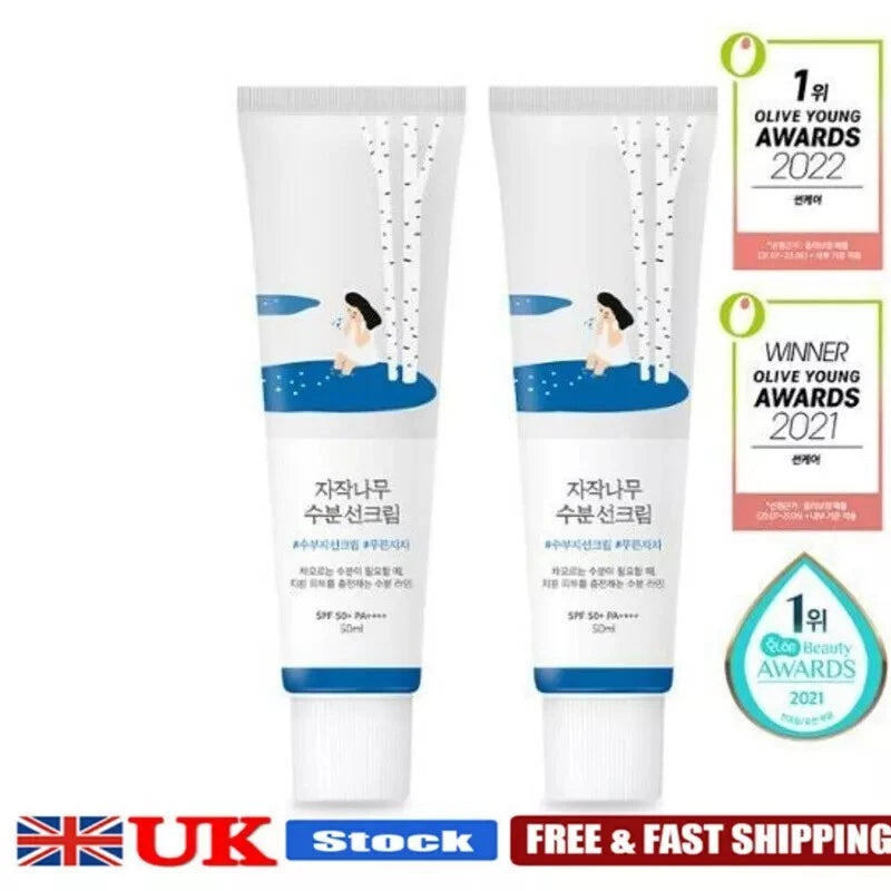 ROUND LAB Birch Juice Moisturizing Sun Cream SPF 50+ PA++++ 50ml+50ml