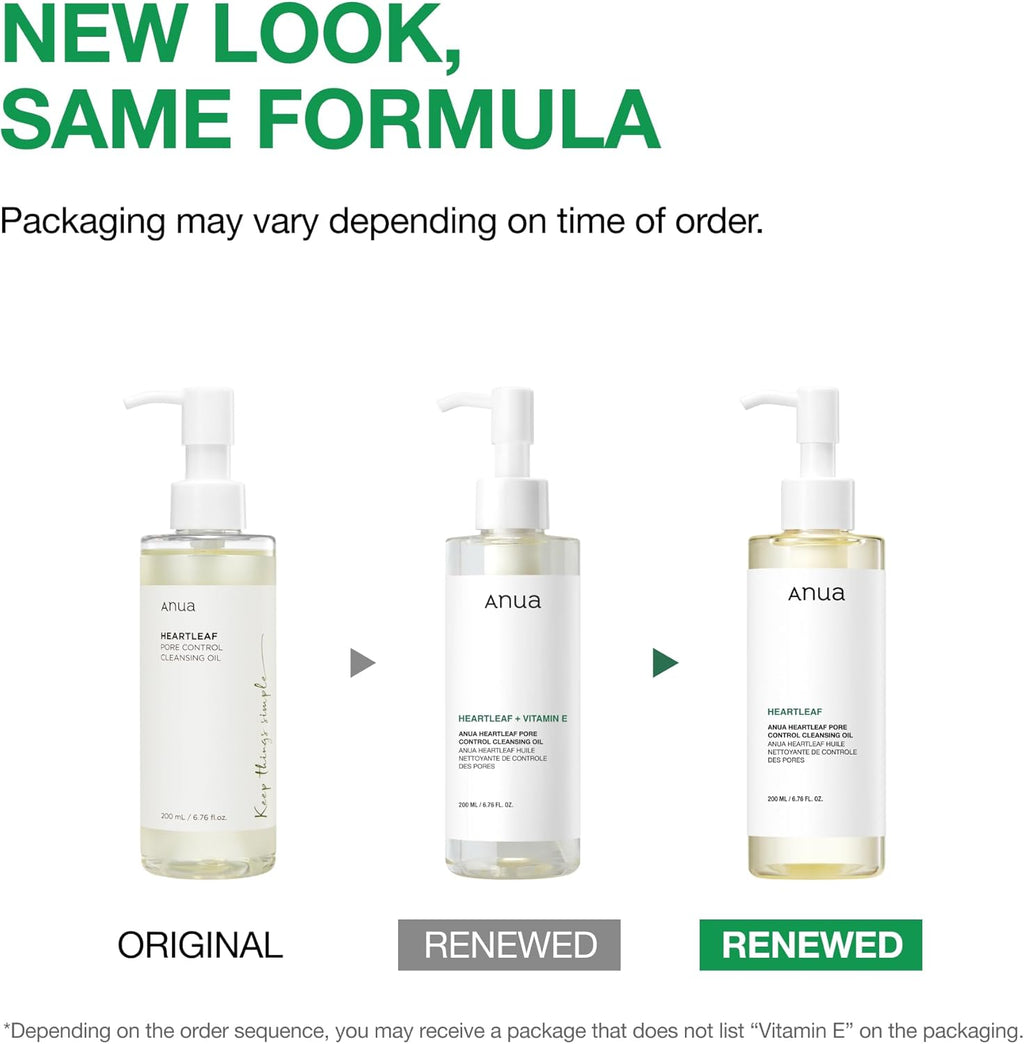 ANUA Heartleaf Pore Control Cleansing Oil, Oil Cleanser for Face, Makeup Blackhead Remover, Korean Skin Care, Original, 200ml/6.76 fl oz