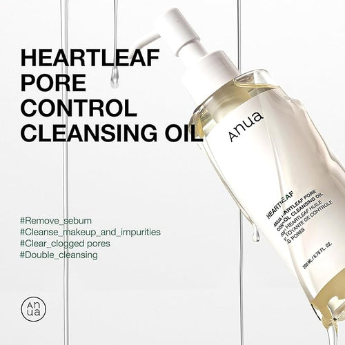 ANUA Heartleaf Pore Control Cleansing Oil, Oil Cleanser for Face, Makeup Blackhead Remover, Korean Skin Care, Original, 200ml/6.76 fl oz