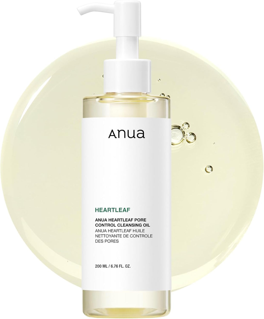 ANUA Heartleaf Pore Control Cleansing Oil, Oil Cleanser for Face, Makeup Blackhead Remover, Korean Skin Care, Original, 200ml/6.76 fl oz