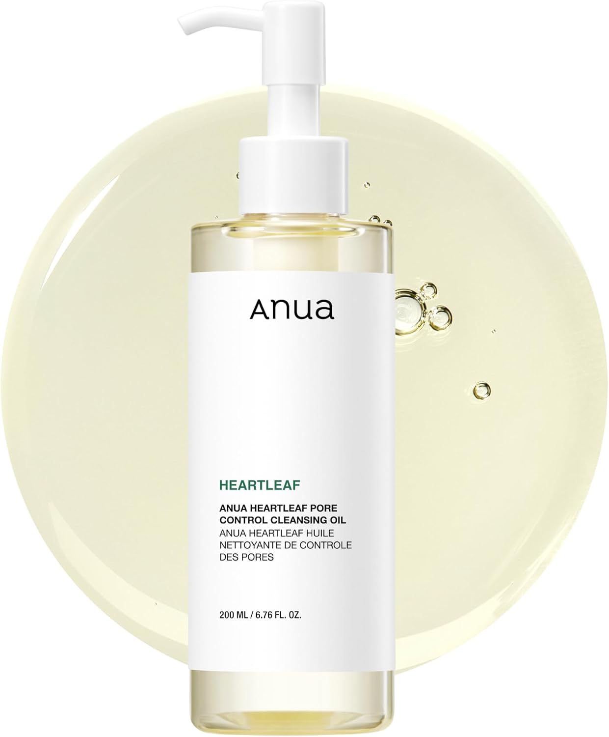 ANUA Heartleaf Pore Control Cleansing Oil, Oil Cleanser for Face, Makeup Blackhead Remover, Korean Skin Care, Original, 200ml/6.76 fl oz